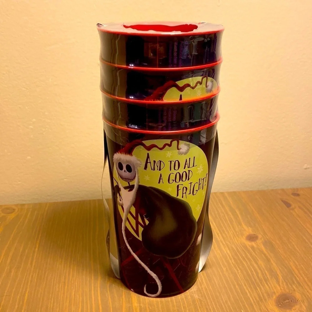 Disney Nightmare Before Christmas Jack Skellington 22 oz Plastic Cups 4 Pack NIP